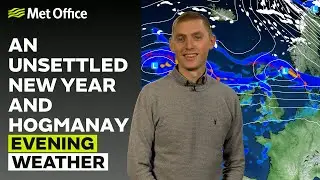 29/12/2024 - Dry in south, wet in Scotland -  Evening Weather Forecast UK – Met Office Weather