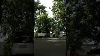 Два Хила флэт на самокате(Double heelwhip flat on scooter)