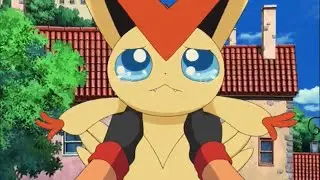 Ash makes victini cry