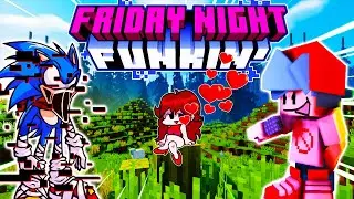 Minecraft vs Friday Night Funkin - Pibby Sonic vs Boyfriend - FNF in Minecraft