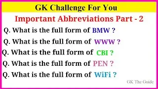Abbreviations related most imp question | part -2 | comment section how many ans. did you get right