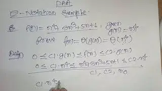 Lecture 8 Theta Asymptotic Notation: More Examples of Time Complexity Calculation