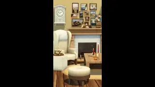 Classic living room 🍂🤍 || The Sims 4 Speedbuild || NoCC || #shorts #sims4 #sims4stopmotion