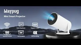 Maypug Mini Projector with WIFI 6 and Bluetooth