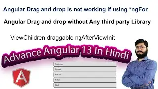 Angular Drag and drop is not working if using *ngFor | Angular Drag and drop without Any Library