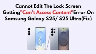 Cannot Edit The Lock Screen Getting