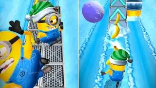 Minion Rush Holiday Rush Event - Santa Carl Minion Moon Ability Full Gameplay at The Arctic Base
