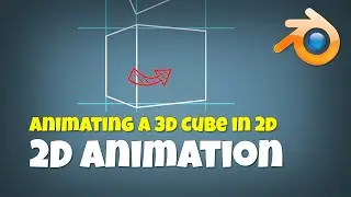How to animate a 3D Cube by drawing it in 2D. Blender Animation Tutorial Grease Pencil