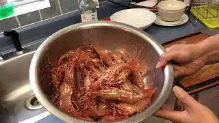 列治文渔人码头购买斑点虾，清炒斑点虾(Shopping and cooking live spotted shrimp)