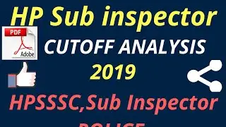 Expected  Cutoff for HP Sub-Inspector 2019