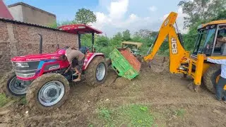 John Deere Tractor Stuck in Mud Badly Pulled by JCB 3dx Mahindra Arjun 4x4 Sonalika 60 Rx