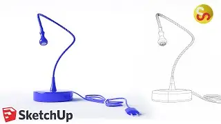 I Used 15 Plugins to Model this Desk Lamp – Sketchup Time-lapse Tutorial