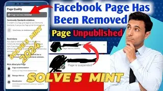 Facebook Page Unpublished Problem solve 2024| How To Fix Facebook Page Unpunished  problem solve