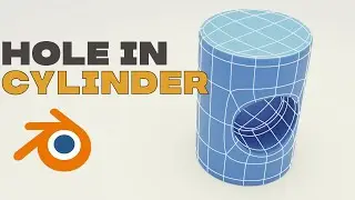 Modelling tip: How to make hole in cylinder into Blender #3dmodeling