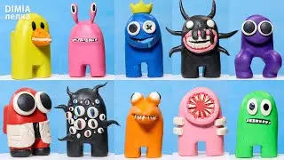 Роблокс (🌈 Rainbow Friends, Doors) в Амонг Ас из пластилина | Dimia лепка