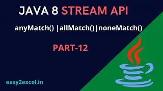 Java 8 Stream | Terminal Operations | anyMatch() | allMatch() | noneMatch()