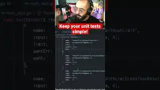 Keep your tests simple! 