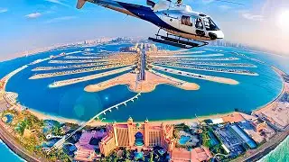 The View at Palm Jumeirah Dubai from Observatory and Helicopter Tours | 4K Trip vlog