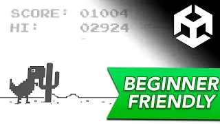 How to make DINOSAUR GAME in Unity (Beginner Friendly)