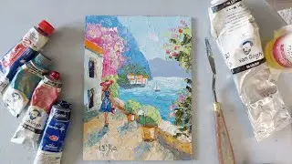 Пишем пейзаж маслом. Картина предсказание, на желание.