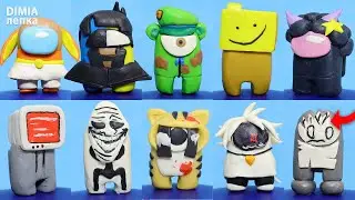 Лепка Among Us - моды игры Friday Night Funkin' из пластилина Часть 4