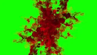 [4K] Blood Splat - Green Screen