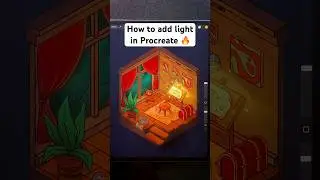 How to add light in Procreate Tutorial 🔥 