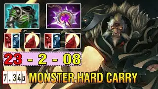 Super Strong Carry [Lycan] Unreal Damage 23Kills with Full Stats Build Dota2 7.34B