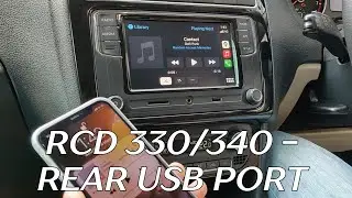 RCD 330, 340 head unit - Adding a rear USB port