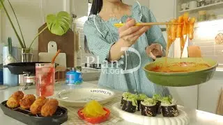 ENG│봄맞이 자취방 대청소하는 일상. 신상 슬리퍼와 침구 만들고 새로산 잠옷 언박싱하기.