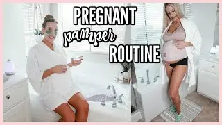 AT HOME PREGNANCY PAMPER ROUTINE! SPA DAY AT HOME | OLIVIA ZAPO