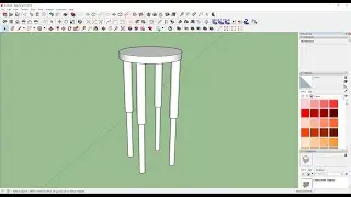 create  a 3D stool in sketchup