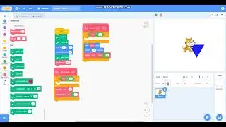 How to draw filled triangle in scratch and pictoblox|