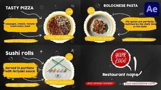 Food Menu Slideshow AFTER EFFECTS Template Videohive 32387724