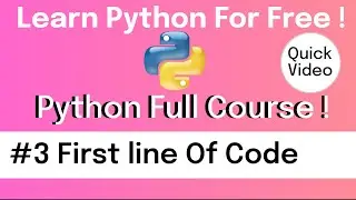 First Line Of Python Code !  Ep3 | Create Python File | Under 1 Minute | Yoo The Best |