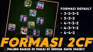 BEST 5 FORMASI DEFAULT DENGAN 2CF TERBARU UNIK & LANGKA | eFootball 2024