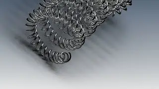 Double coil spring bended in SolidWorks Tutorial