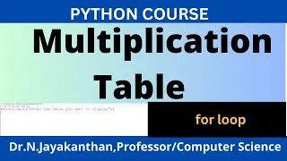 How to Create a Multiplication Table Using a For Loop in Python