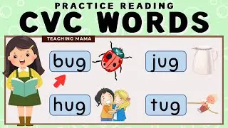 LEARN TO READ CVC WORDS | PRACTICE READING SIMPLE WORDS | SHORT U WORDS | TEACHING MAMA