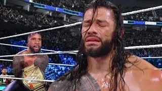 Roman Reigns Cry After Losing Against Jimmy & Jey Usos WWE Smackdown 2023 Highlights