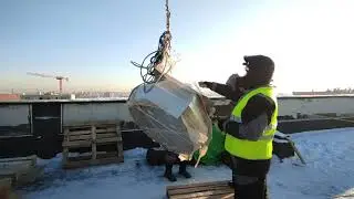 Подъём вентиляционного оборудования в ЖК Люблинский парк