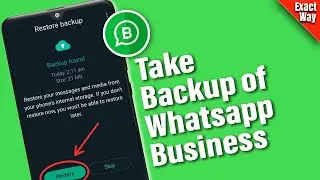 how to take backup of whatsapp business 2024 | Full Guide