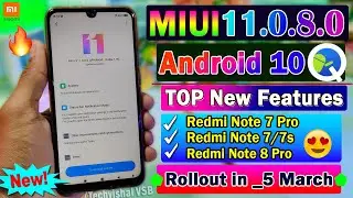 Redmi Note 7 Pro MIUI 11.0.8.0 with Android 10 Stable Update | Whats New Features | MIUI 11 Update