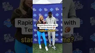 NFL Draft with Terrion Arnold! Rapid Questions 🏈 #nfldraft #nfl #football #sports #shorts