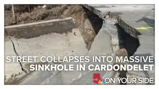 Street collapses into massive sinkhole in Cardondelet neighborhood