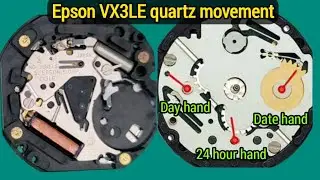 Epson VX3LE quartz watch movement - How to disassemble and assemble tutorial.