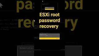 ESXi root password recovery ⚒️🖥️🦾 #shorts #tutorial #tricks #technology