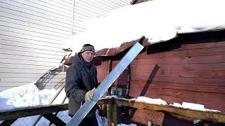 Снег на крыше Уборка снега с крыши Ветрозащитная планка Без напряга Снег