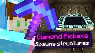 Minecraft but Pickaxes Spawn Structures...
