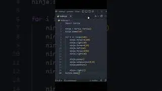 Ninja design using Python🔥#python #shorts